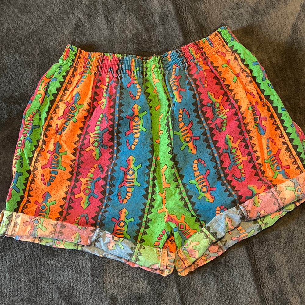 Loud vintage lizard shorts